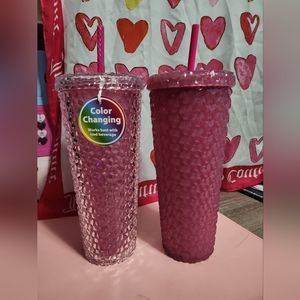 Pink 20 oz cup set